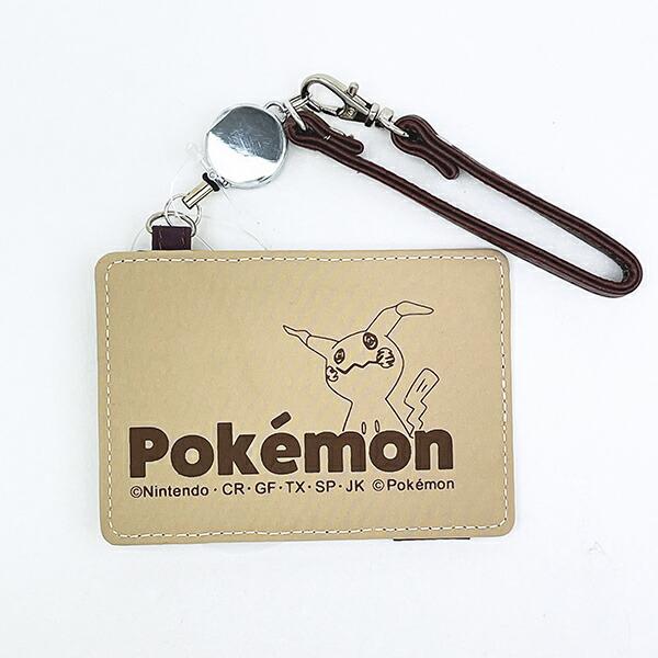 ポケットモンスター ミミッキュ カラーロゴ リール付きパスケース ブラウン ポケモン 商品画像1：キャラグッズPERFECT WORLD TOKYO