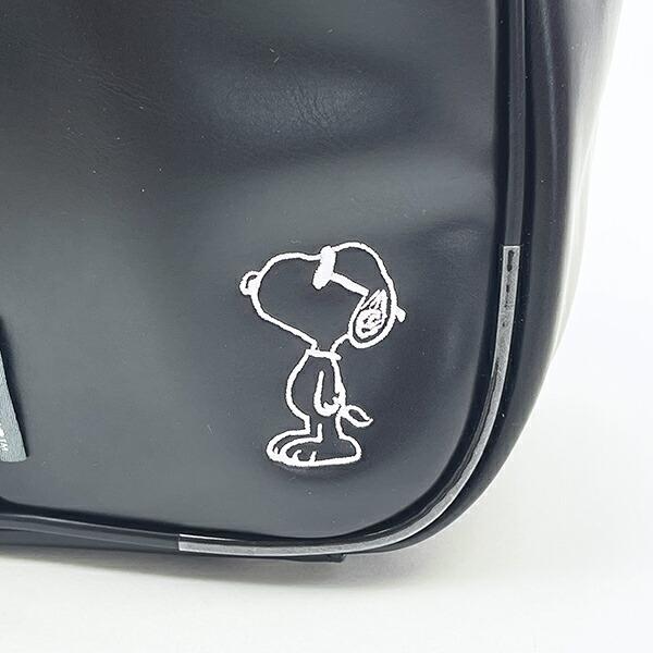 スヌーピー ショルダーボストンバッグ ブラック 刺繍ワンポイント SNOOPY 商品画像2：キャラグッズPERFECT WORLD TOKYO