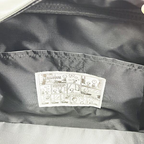 スヌーピー ショルダーボストンバッグ ブラック 刺繍ワンポイント SNOOPY 商品画像7：キャラグッズPERFECT WORLD TOKYO