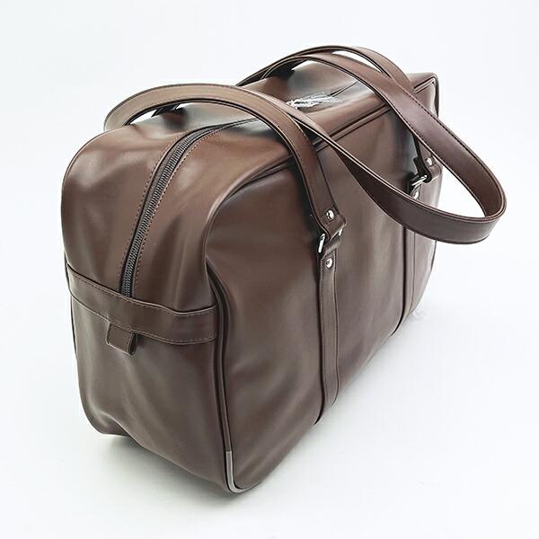 スヌーピー ショルダーボストンバッグ ブラウン 刺繍ワンポイント SNOOPY 商品画像4：キャラグッズPERFECT WORLD TOKYO