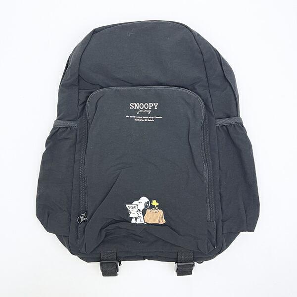 スヌーピー 超軽量たためるリュック ブラック ジャーニー SNOOPY 商品画像2：キャラグッズPERFECT WORLD TOKYO
