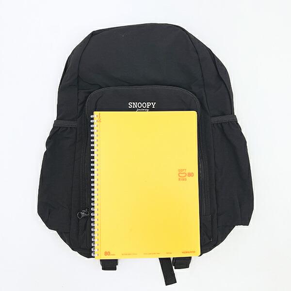 スヌーピー 超軽量たためるリュック ブラック ジャーニー SNOOPY 商品画像5：キャラグッズPERFECT WORLD TOKYO