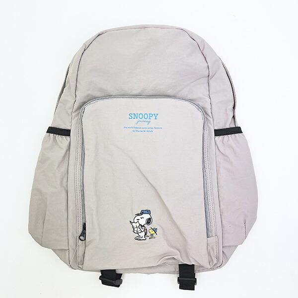 スヌーピー 超軽量たためるリュック グレー ジャーニー SNOOPY 商品画像2：キャラグッズPERFECT WORLD TOKYO