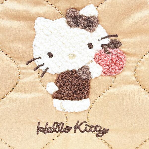 サンリオ ハローキティ ラウンドポーチ ナチュラルキルティング Sanrio 商品画像2：キャラグッズPERFECT WORLD TOKYO