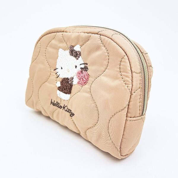 サンリオ ハローキティ ラウンドポーチ ナチュラルキルティング Sanrio 商品画像3：キャラグッズPERFECT WORLD TOKYO