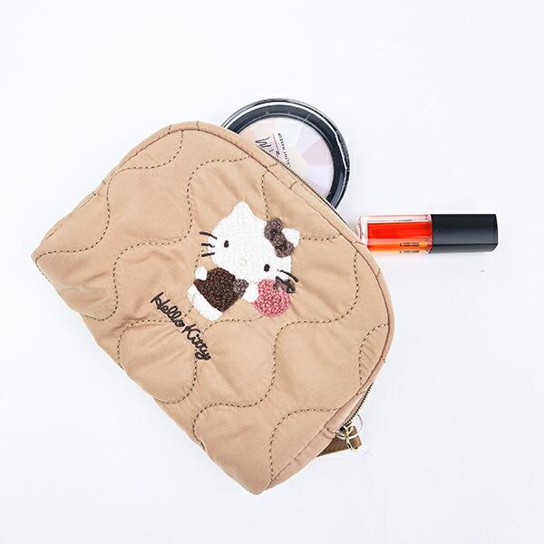 サンリオ ハローキティ ラウンドポーチ ナチュラルキルティング Sanrio 商品画像6：キャラグッズPERFECT WORLD TOKYO