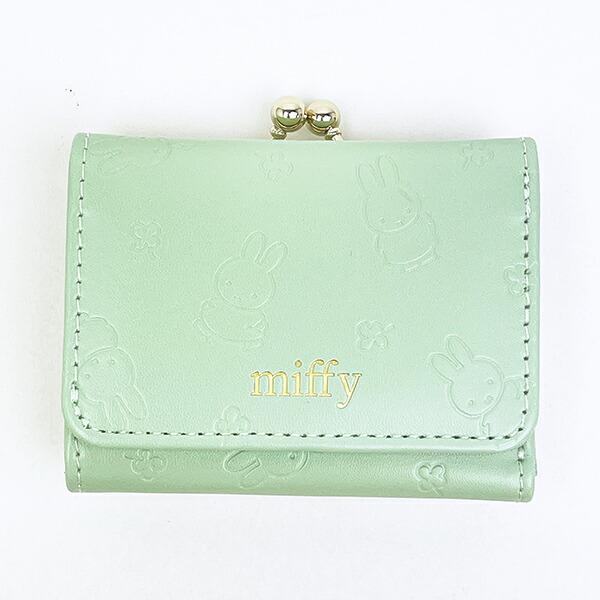 ミッフィー miffy 三つ折り財布 グリーン