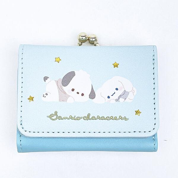 サンリオ ポチャッコ × シナモロール 3つ折り財布 (ブルー) チルタイムシリーズ シナモン Sanrio 商品画像1：キャラグッズPERFECT WORLD TOKYO