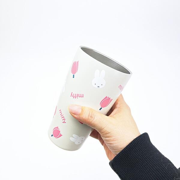 ミッフィー miffy 木フタ付きステンレスタンブラー チューリップ コップ ランチ 商品画像4：キャラグッズPERFECT WORLD TOKYO
