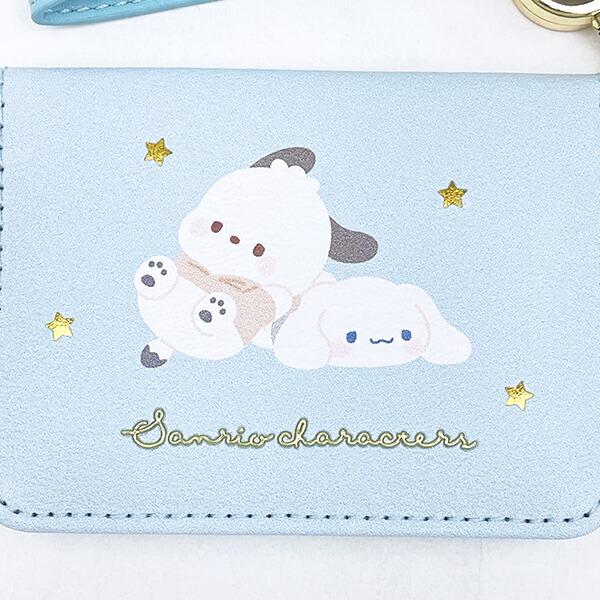 サンリオ シナモロール ポチャッコ オープンパスケース リール付き 定期入れ ICカード ブルー sanrio 商品画像2：キャラグッズPERFECT WORLD TOKYO