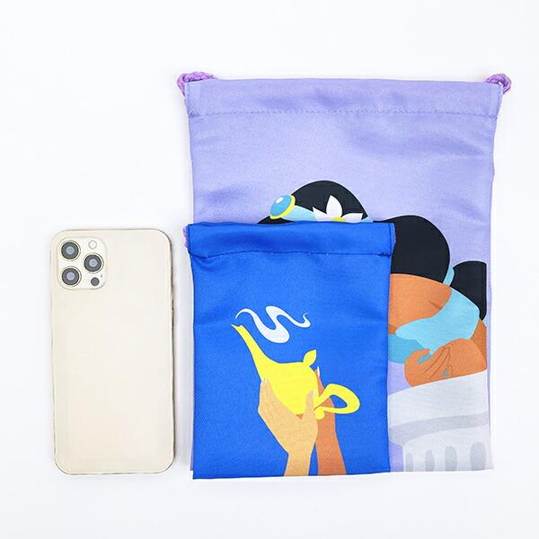 ディズニープリンセス アラジン ジャスミン 2P巾着 （パステル） プリンセスデザインシリーズ Disney 商品画像6：キャラグッズPERFECT WORLD TOKYO