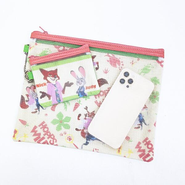 ディズニー ズートピア 2連メッシュポーチ ベージュ 商品画像6：キャラグッズPERFECT WORLD TOKYO