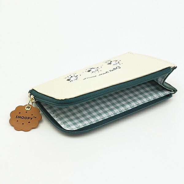スヌーピー フラグメントケース グリーン シェフシリーズ 財布 SNOOPY 商品画像3：キャラグッズPERFECT WORLD TOKYO