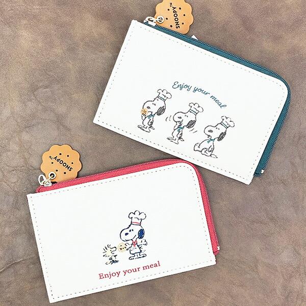 スヌーピー フラグメントケース グリーン シェフシリーズ 財布 SNOOPY 商品画像4：キャラグッズPERFECT WORLD TOKYO
