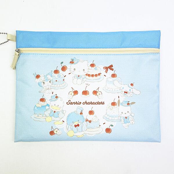 サンリオキャラクターズ 3連ポーチ ブルー スウィートケーキ Sanrio 商品画像2：キャラグッズPERFECT WORLD TOKYO