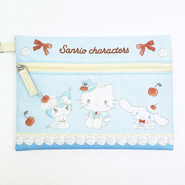 サンリオキャラクターズ 3連ポーチ ブルー スウィートケーキ Sanrio 商品画像3：キャラグッズPERFECT WORLD TOKYO