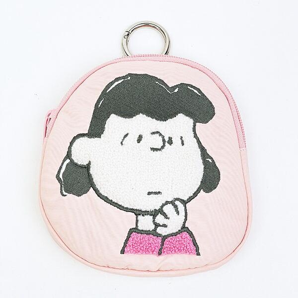 スヌーピー ルーシー ダイカット刺繍パスポーチ SNOOPY