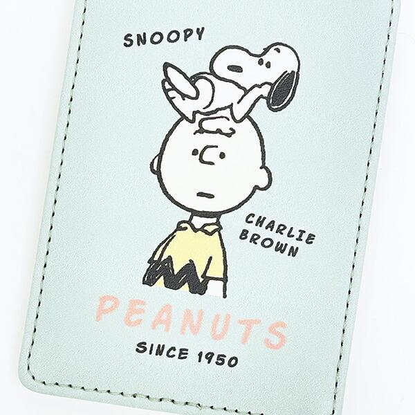 スヌーピー シングルパスケース 情景 グリーン SNOOPY 商品画像2：キャラグッズPERFECT WORLD TOKYO