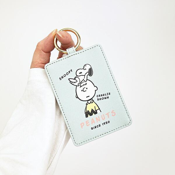 スヌーピー シングルパスケース 情景 グリーン SNOOPY 商品画像4：キャラグッズPERFECT WORLD TOKYO