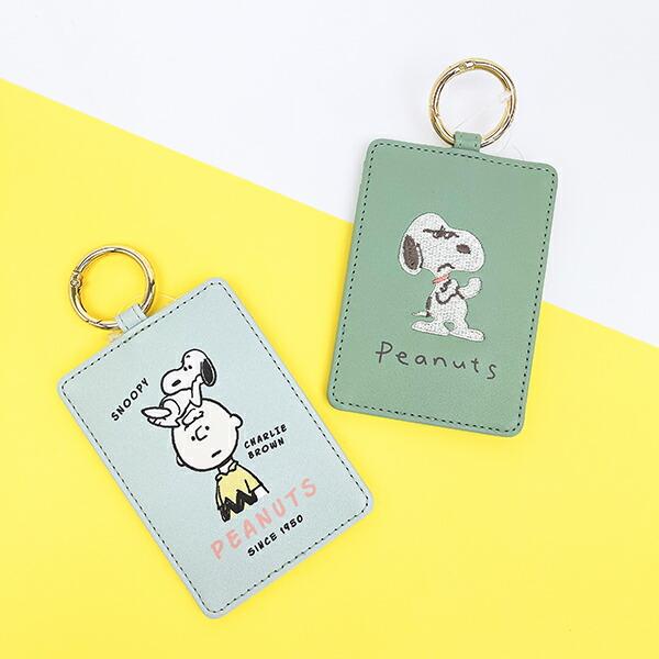 スヌーピー シングルパスケース 情景 グリーン SNOOPY 商品画像5：キャラグッズPERFECT WORLD TOKYO