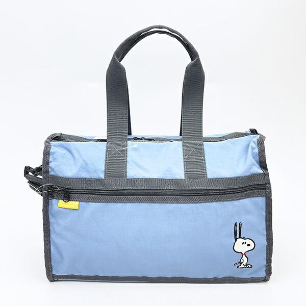 スヌーピー リップストップボストンバッグ ブルー SNOOPY