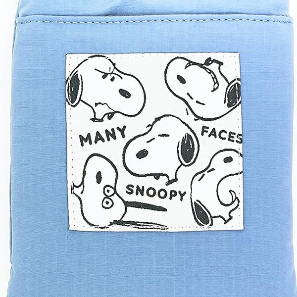 スヌーピー リップストップ フラットスマホショルダーバッグ ブルー SNOOPY 商品画像2：キャラグッズPERFECT WORLD TOKYO