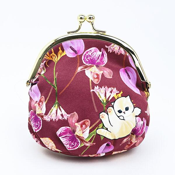 モフサンド × 日比谷花壇 ふんわりがま口ポーチ レッド mofusand 商品画像1：キャラグッズPERFECT WORLD TOKYO