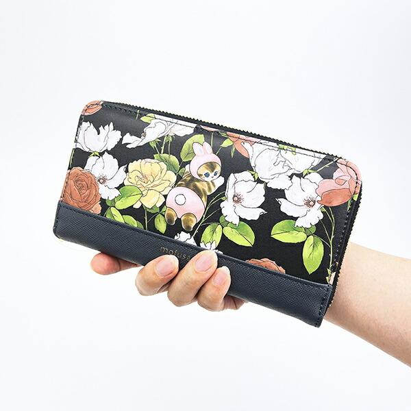 モフサンド × 日比谷花壇 長財布 ブラック mofusand 商品画像5：キャラグッズPERFECT WORLD TOKYO