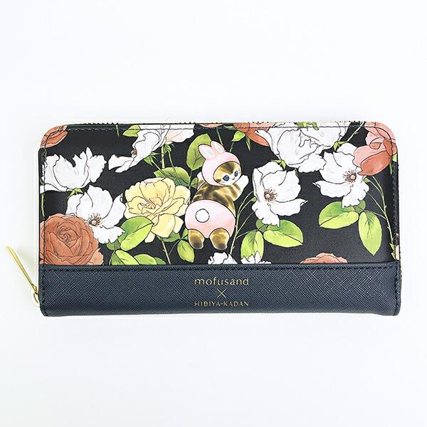 モフサンド × 日比谷花壇 長財布 ブラック mofusand 商品画像1：キャラグッズPERFECT WORLD TOKYO