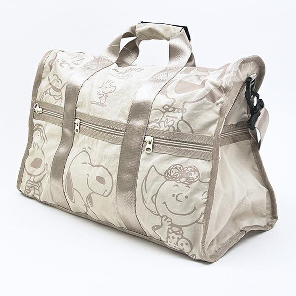 スヌーピー ボストンバッグ ベージュ 6コマ トラベル SNOOPY 商品画像3：キャラグッズPERFECT WORLD TOKYO