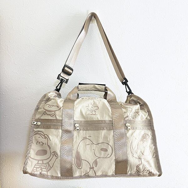 スヌーピー ボストンバッグ ベージュ 6コマ トラベル SNOOPY 商品画像8：キャラグッズPERFECT WORLD TOKYO