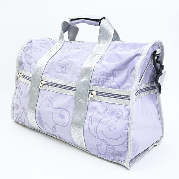 スヌーピー ボストンバッグ ラベンダー 6コマ トラベル SNOOPY 商品画像3：キャラグッズPERFECT WORLD TOKYO