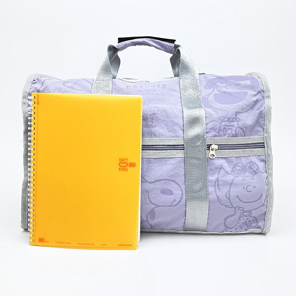 スヌーピー ボストンバッグ ラベンダー 6コマ トラベル SNOOPY 商品画像6：キャラグッズPERFECT WORLD TOKYO