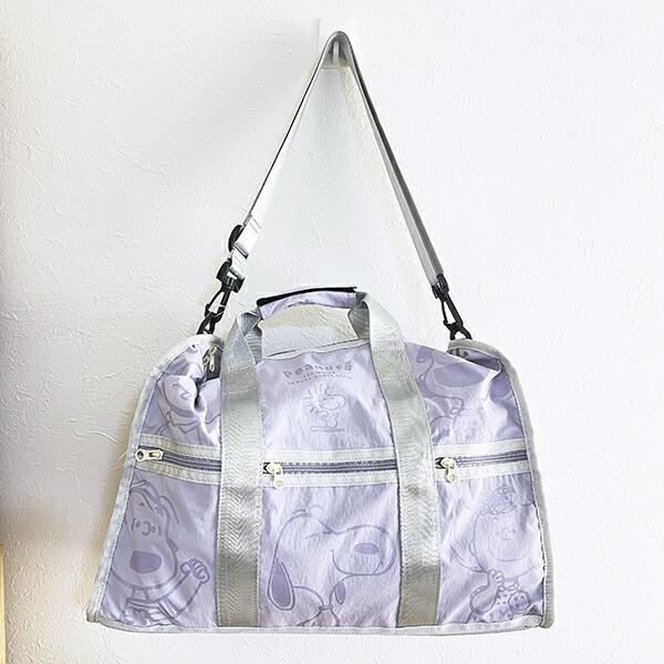 スヌーピー ボストンバッグ ラベンダー 6コマ トラベル SNOOPY 商品画像8：キャラグッズPERFECT WORLD TOKYO