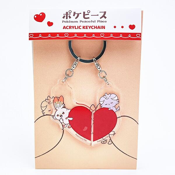 ポケットモンスター ヒバニー＆ニャスパー ハート2連アクリルキーホルダー ポ･･･