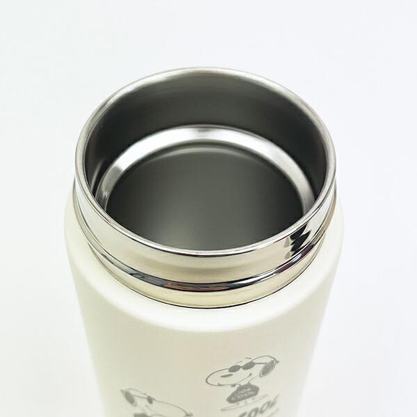 スヌーピー ジョークール ハンドル付ステンレスボトル【350ml】 ホワイト モノトーン 水筒 SNOOPY 商品画像4：キャラグッズPERFECT WORLD TOKYO