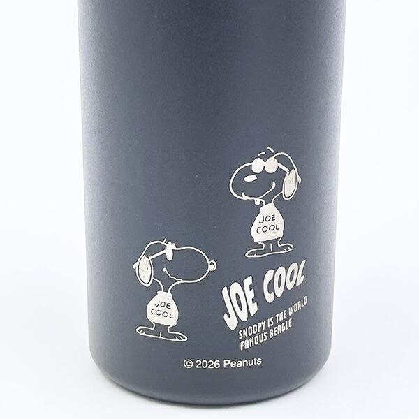 スヌーピー ジョークール ハンドル付ステンレスボトル【350ml】 ブラック モノトーン 水筒 SNOOPY 商品画像2：キャラグッズPERFECT WORLD TOKYO