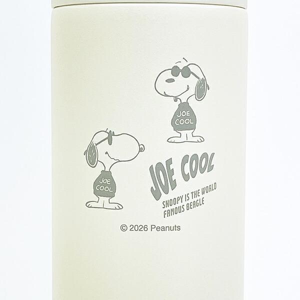 スヌーピー ジョークール ハンドル付ステンレスボトル【500ml】 ホワイト モノトーン 水筒 SNOOPY 商品画像2：キャラグッズPERFECT WORLD TOKYO