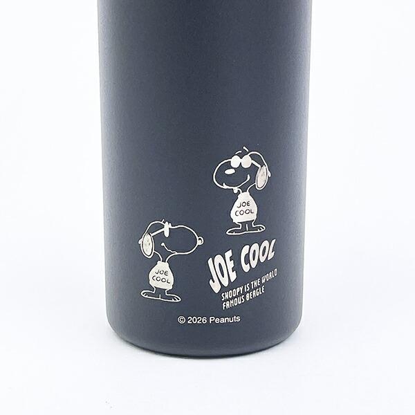 スヌーピー ジョークール ハンドル付ステンレスボトル【500ml】 ブラック モノトーン 水筒 SNOOPY 商品画像2：キャラグッズPERFECT WORLD TOKYO