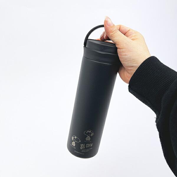 スヌーピー ジョークール ハンドル付ステンレスボトル【500ml】 ブラック モノトーン 水筒 SNOOPY 商品画像5：キャラグッズPERFECT WORLD TOKYO
