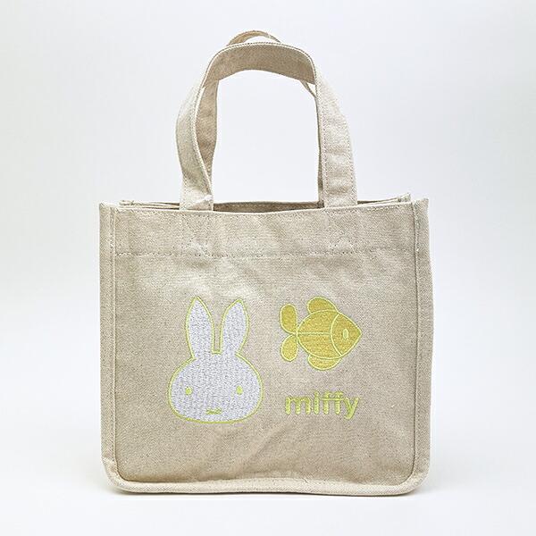 ミッフィー miffy 刺繍ミニトートバッグ グリーン ピスタチオ＆ラベンダーシ･･･