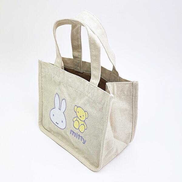ミッフィー miffy 刺繍ミニトートバッグ パープル ピスタチオ＆ラベンダーシリーズ ランチ 商品画像3：キャラグッズPERFECT WORLD TOKYO