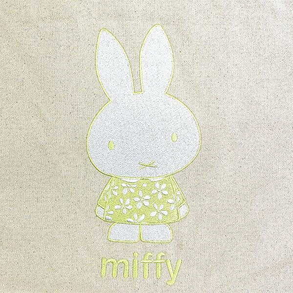 ミッフィー miffy 刺繍トートバッグ グリーン ピスタチオ＆ラベンダーシリーズ 商品画像2：キャラグッズPERFECT WORLD TOKYO