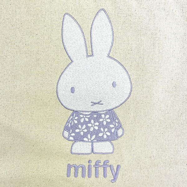 ミッフィー miffy 刺繍トートバッグ パープル ピスタチオ＆ラベンダーシリーズ 商品画像2：キャラグッズPERFECT WORLD TOKYO