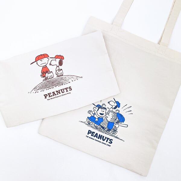 スヌーピー トートバッグ ベースボール ブルー SNOOPY 商品画像6：キャラグッズPERFECT WORLD TOKYO