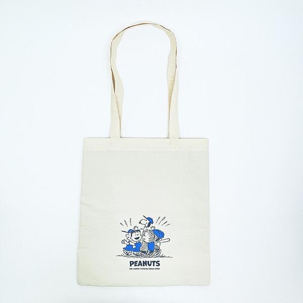 スヌーピー トートバッグ ベースボール ブルー SNOOPY