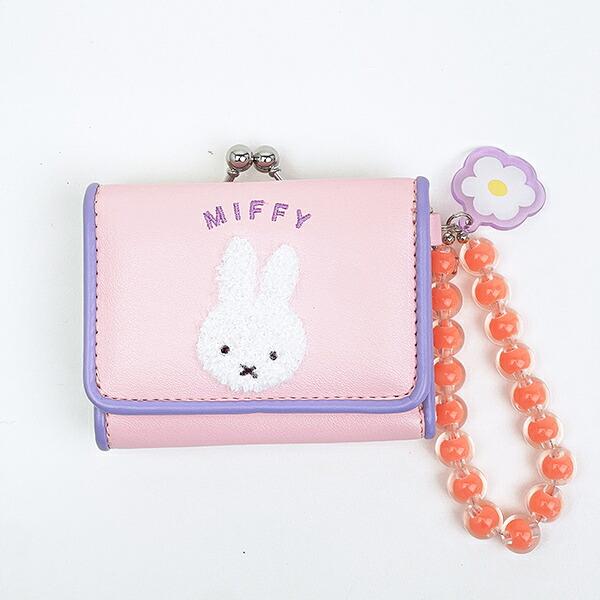 ミッフィー miffy 三つ折り財布 ピンク ビジューシリーズ