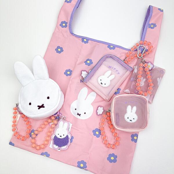 ミッフィー miffy おかお ワッペンキーホルダー (ピンク) ビジューシリーズ 商品画像3：キャラグッズPERFECT WORLD TOKYO
