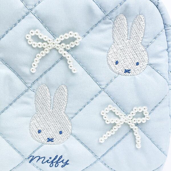 ミッフィー miffy ボックスポーチ ブルー キルティングパールシリーズ 商品画像2：キャラグッズPERFECT WORLD TOKYO