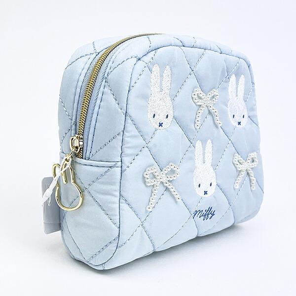 ミッフィー miffy ボックスポーチ ブルー キルティングパールシリーズ 商品画像3：キャラグッズPERFECT WORLD TOKYO